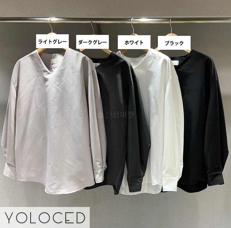 Vネックバルーンシャツ【YOLOCEDブランド商品】