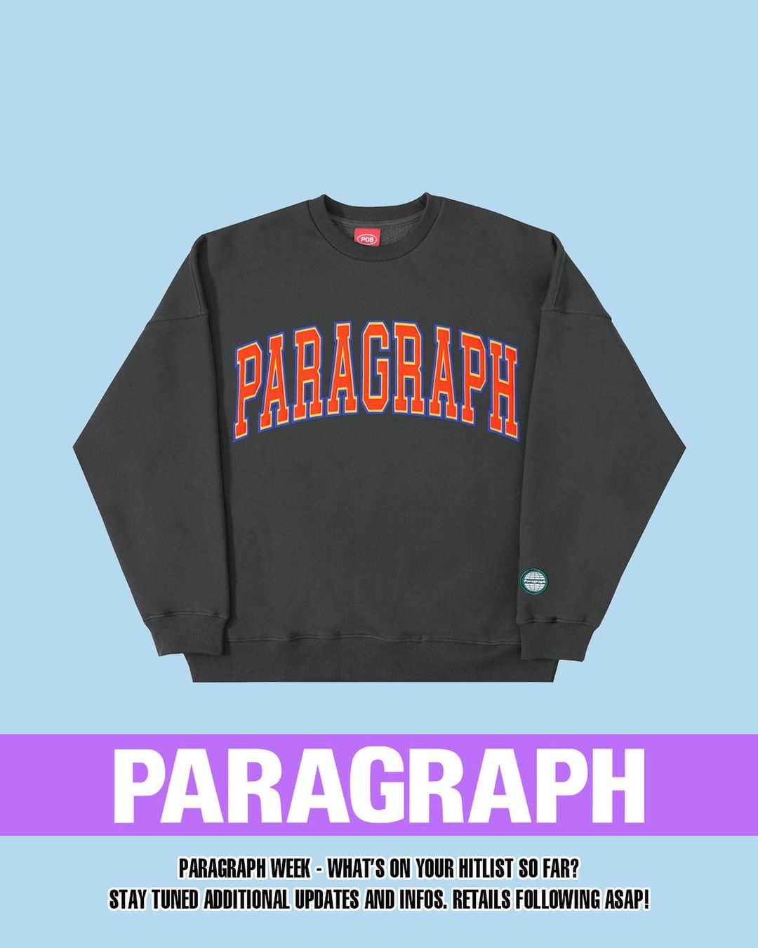 PARAGRAPH/21FW クラシカルビックロゴスウェット