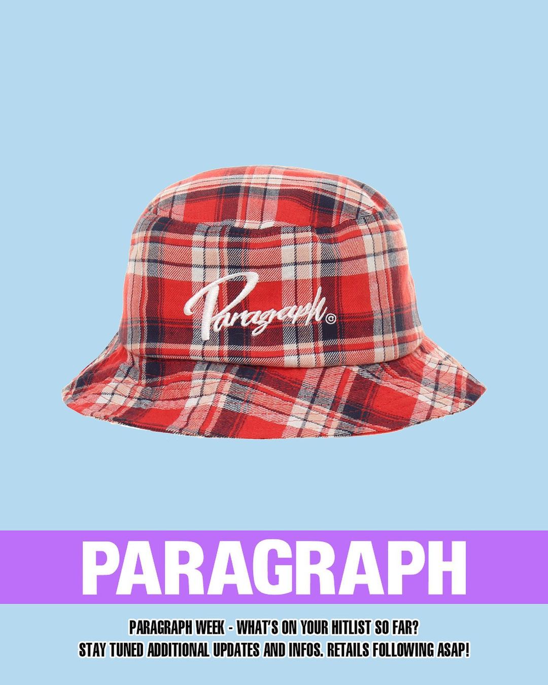 PARAGRAPH/21FW チェックバケットハット