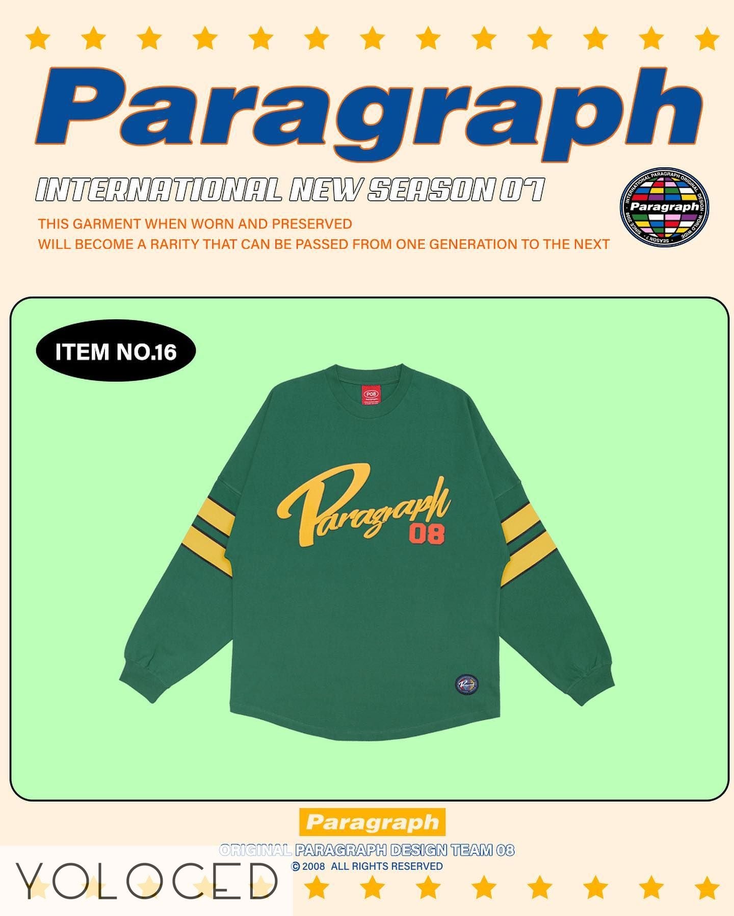 PARAGRAPH/22AW ベースボールロゴ ロングTシャツ