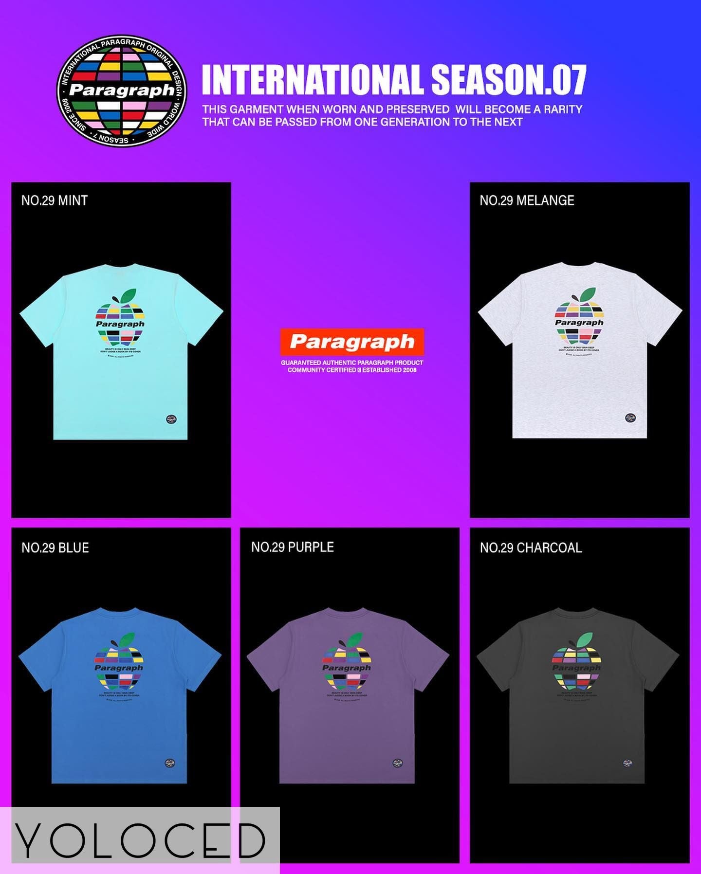 PARAGRAPH/22SS レインボーアップル Tシャツ