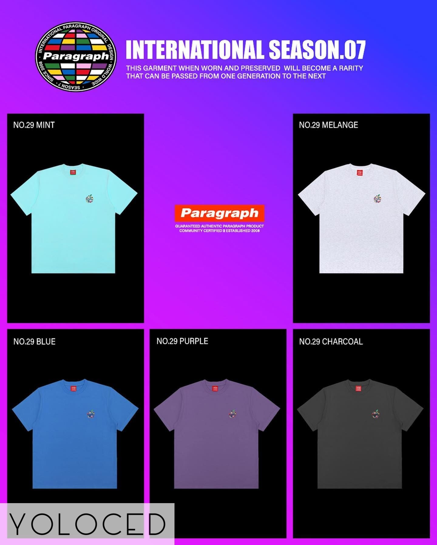 PARAGRAPH/22SS レインボーアップル Tシャツ