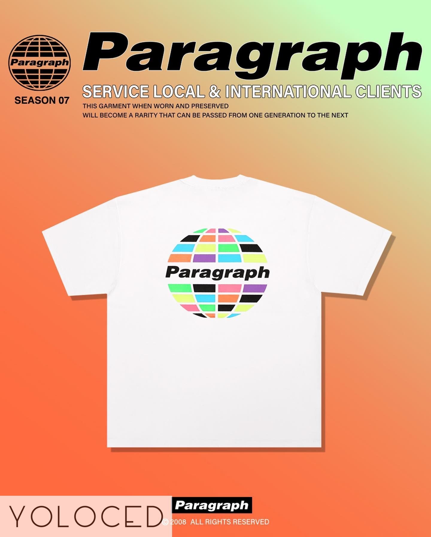PARAGRAPH/22SS カラフルアース Tシャツ