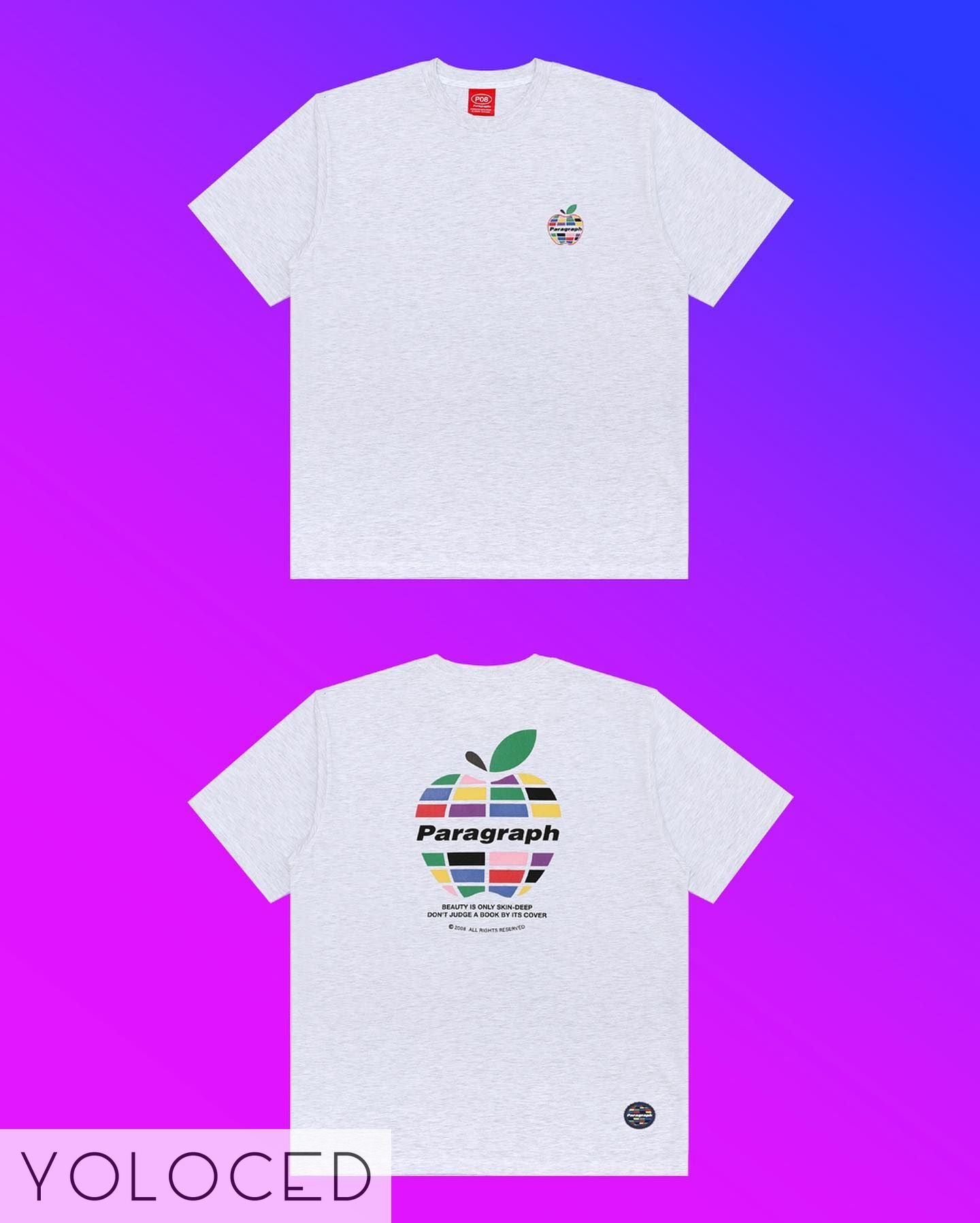 PARAGRAPH/22SS レインボーアップル Tシャツ