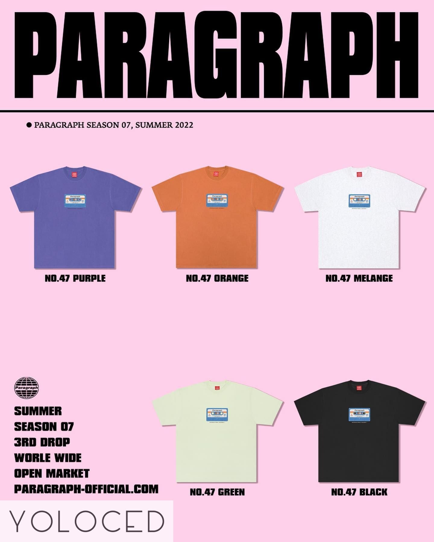 PARAGRAPH/22SS レトロカセット Tシャツ