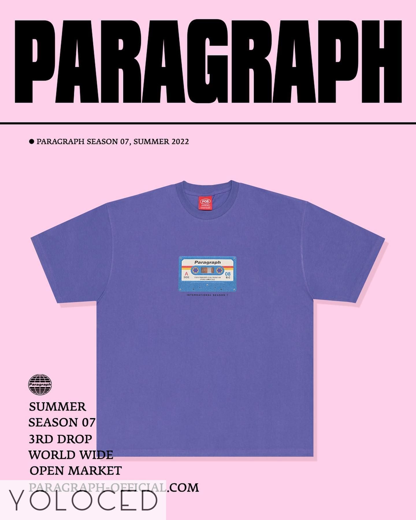 PARAGRAPH/22SS レトロカセット Tシャツ