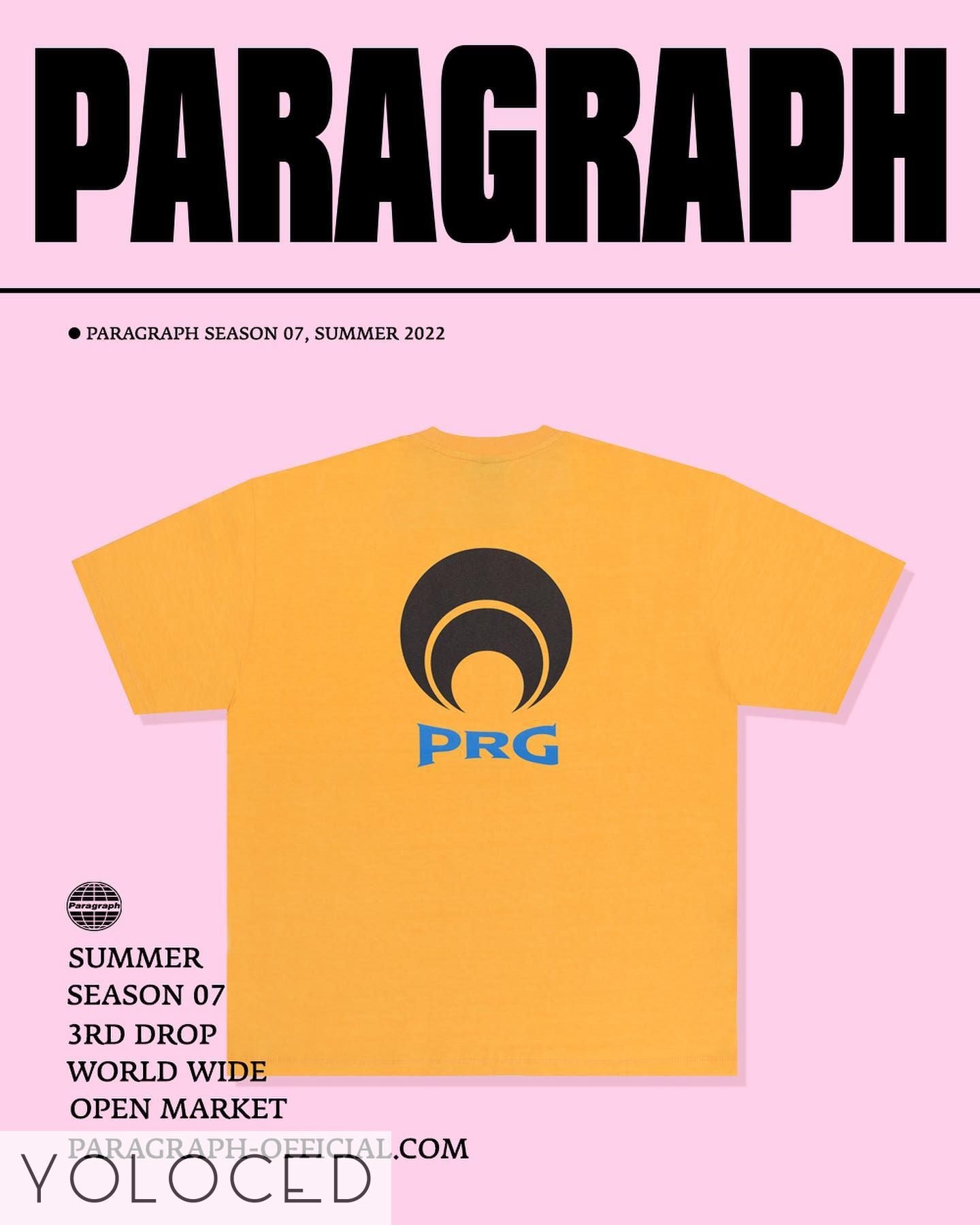 PARAGRAPH/22SS PRGロゴ Tシャツ