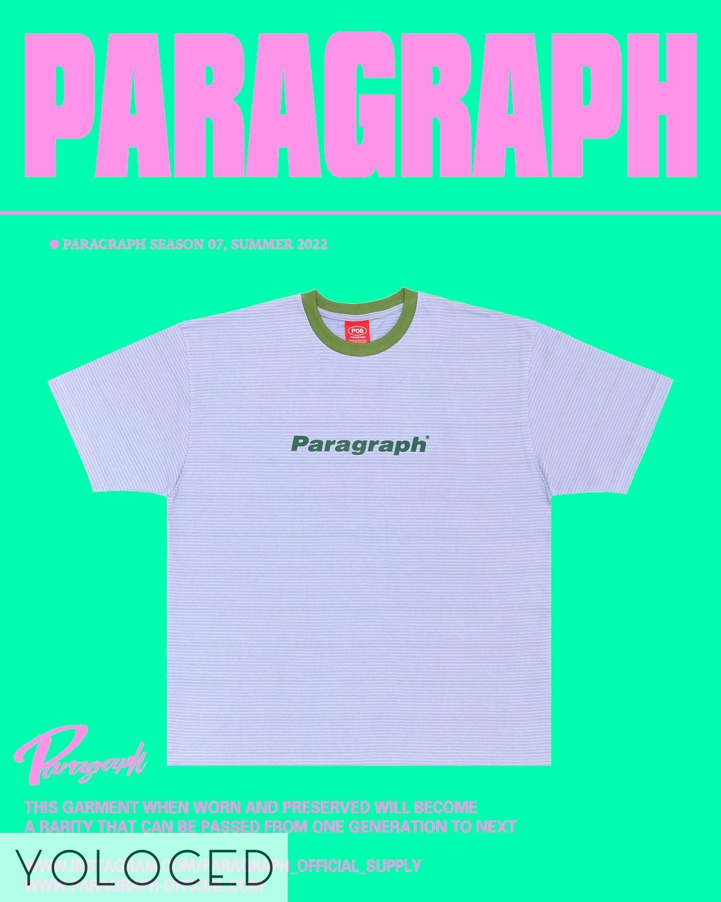 PARAGRAPH/22SS ボーダーロゴ Tシャツ