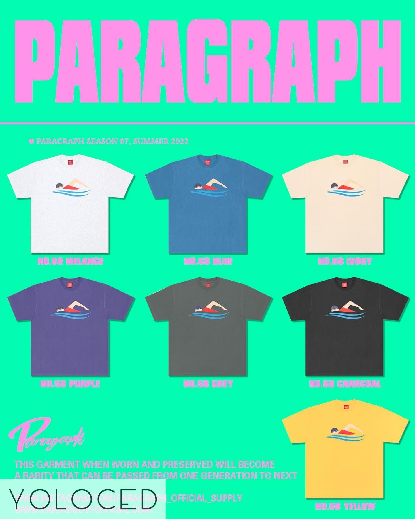 PARAGRAPH/22SS スイムデザイン Tシャツ