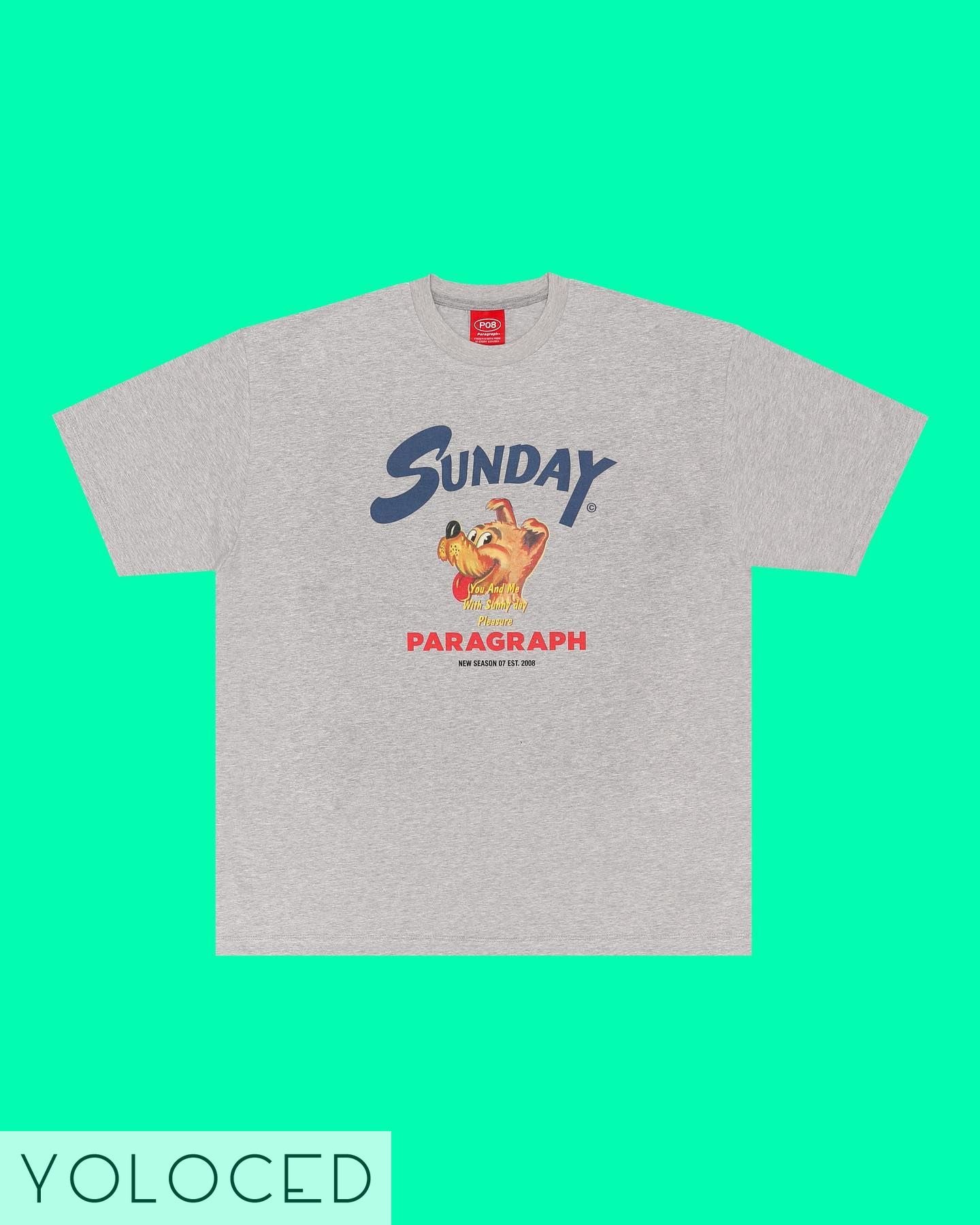 PARAGRAPH/22SS SUNDAYドッグ Tシャツ