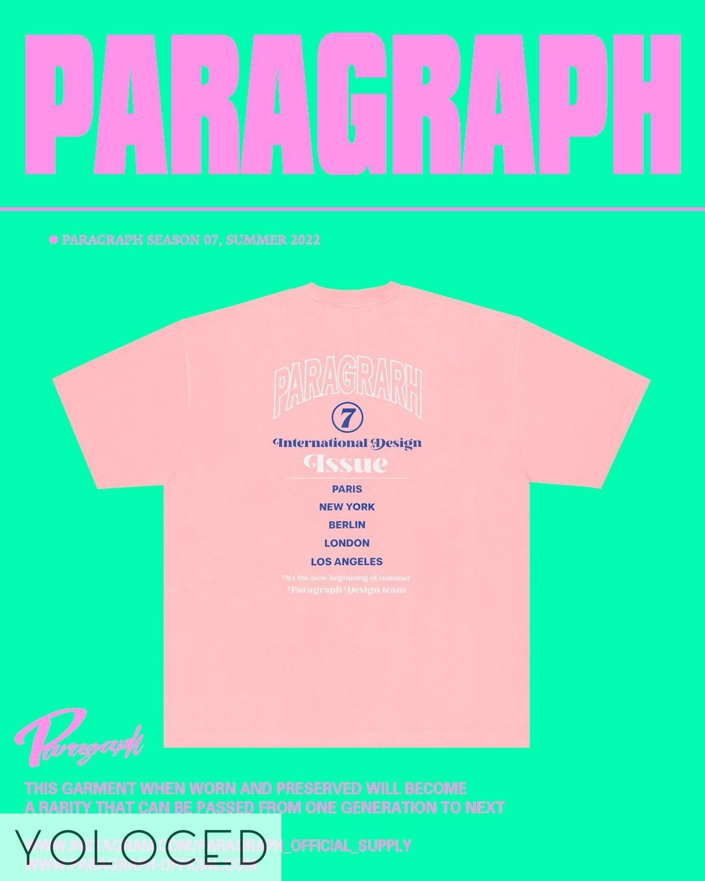 PARAGRAPH/22SS ツアーバンドロック Tシャツ