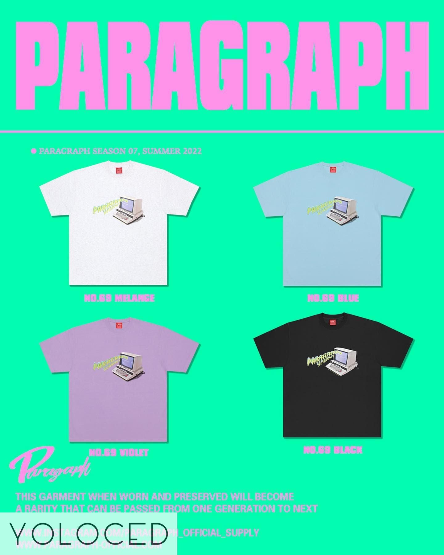 PARAGRAPH/22SS レトロコンピューター Tシャツ