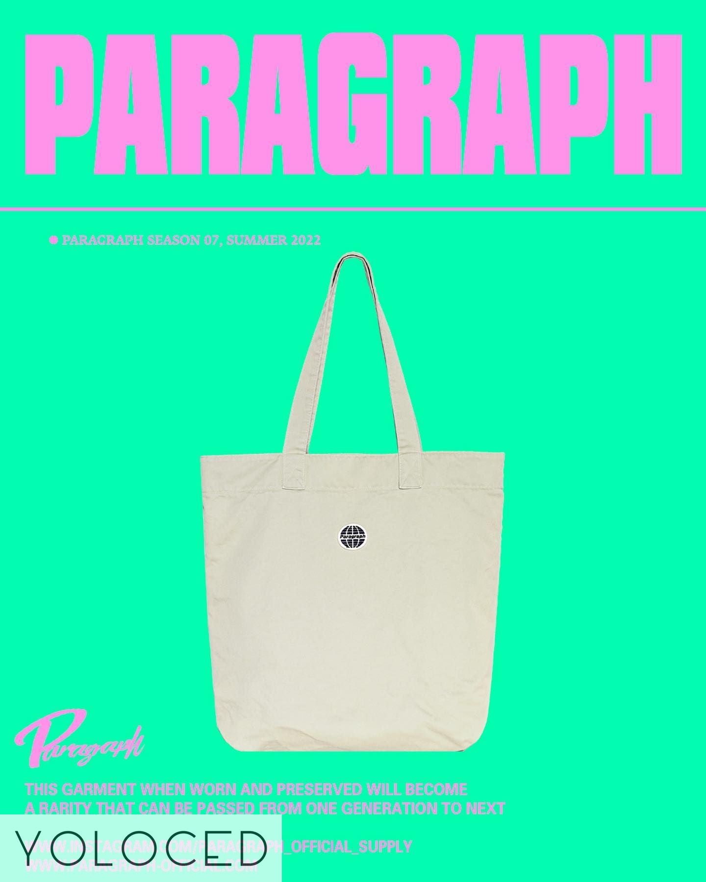 PARAGRAPH/22SS 地球儀ロゴ トートバッグ