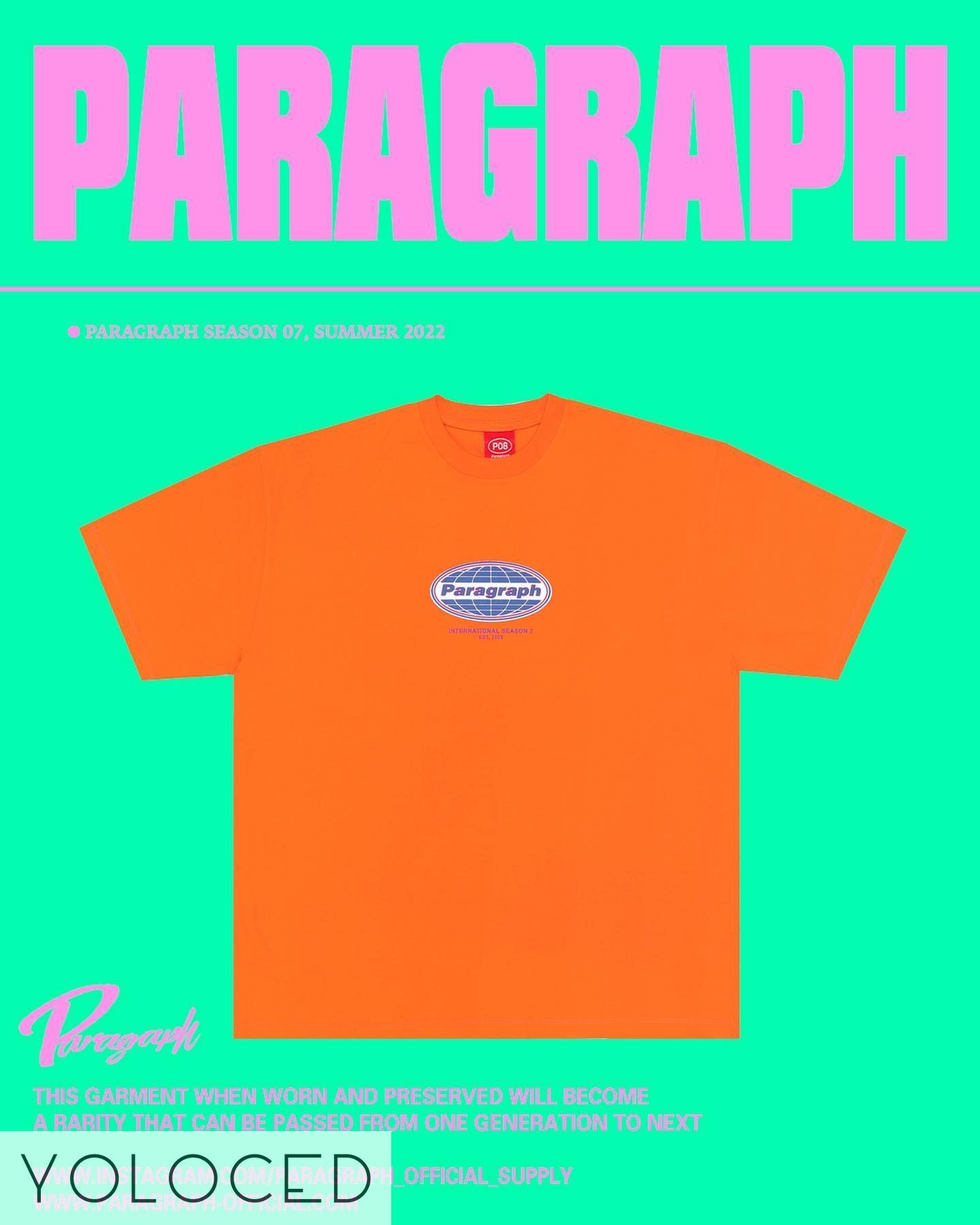 PARAGRAPH/22SS 地球儀ミニマムロゴ Tシャツ