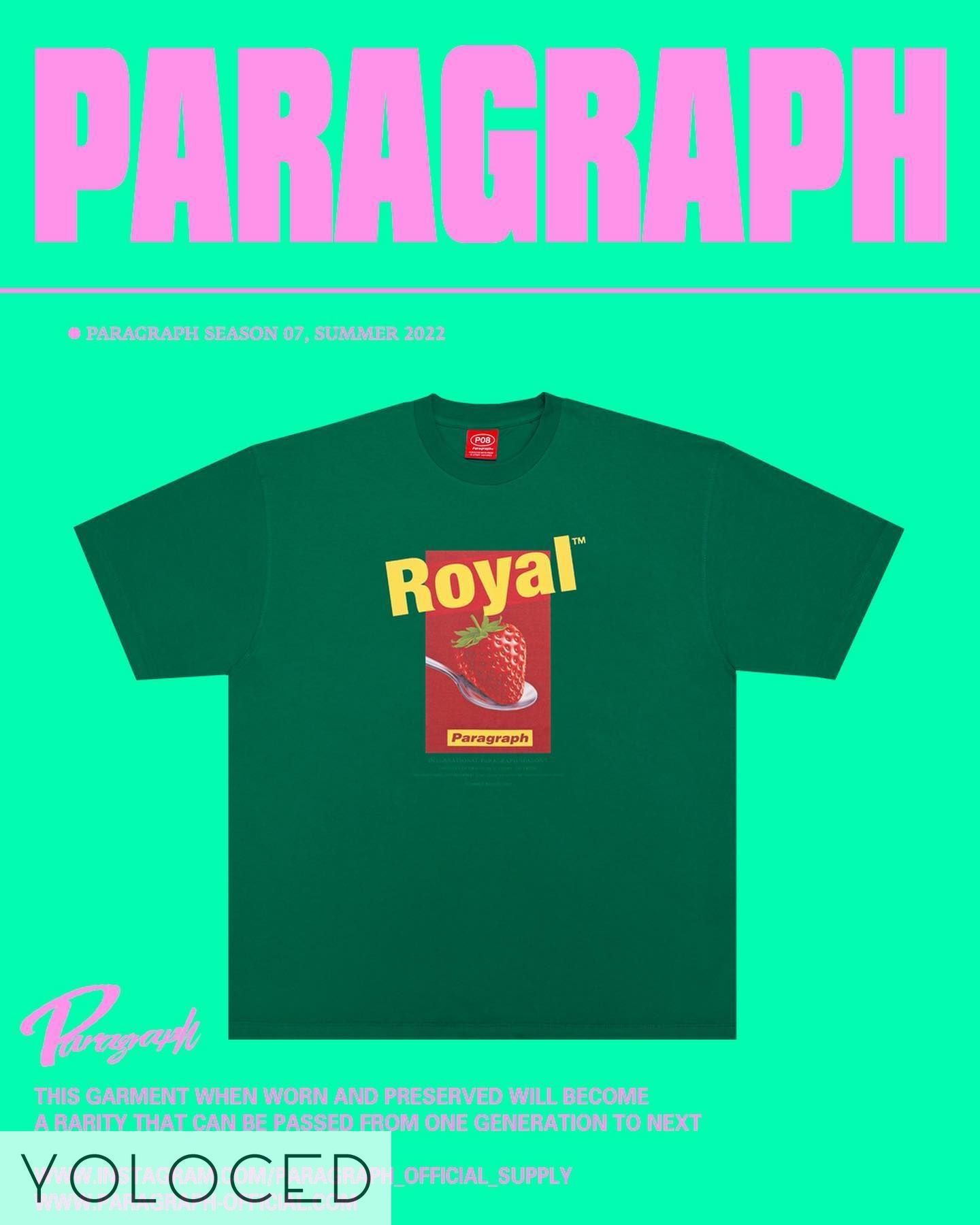 PARAGRAPH/22SS ロイヤルストロベリー Tシャツ