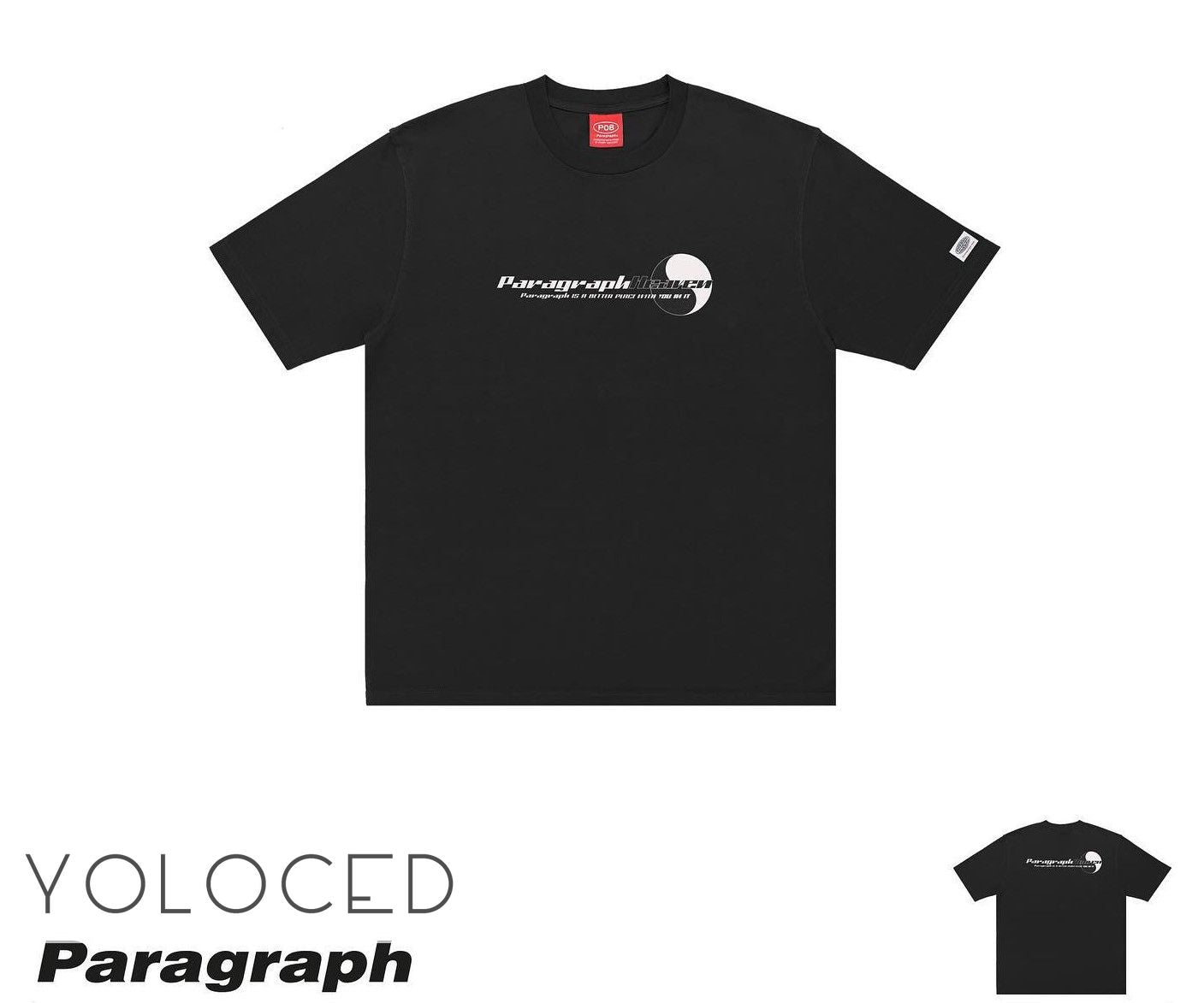 PARAGRAPH/23SS【靴下おまけ付】ヘブンブラックホワイトTシャツ