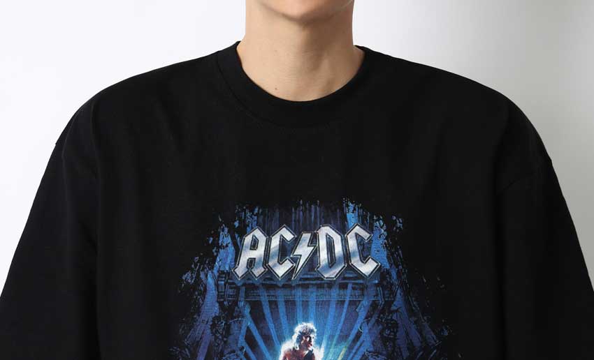 AC DC ライトニングスリーブTシャツ